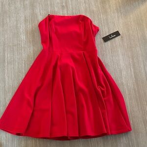 Lulus Red Strapless Dress
